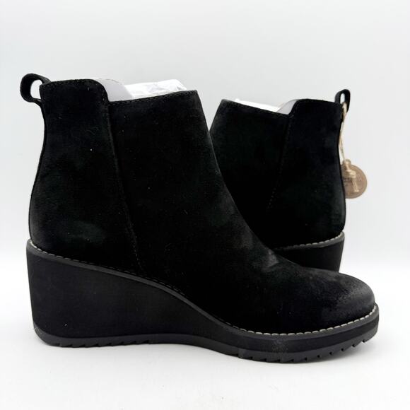 Sofft Womens Emeline Boots US 9.5M EU 41 Black Wedge Waterproof Suede NIB - Picture 5 of 13